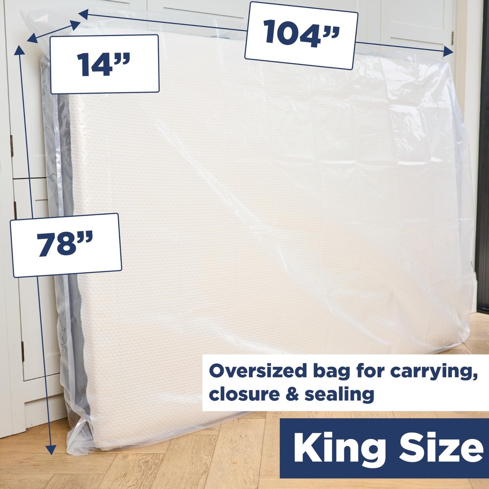 King Mattress Bags for Moving, Size (Standard) (1-Pack), Multicolor