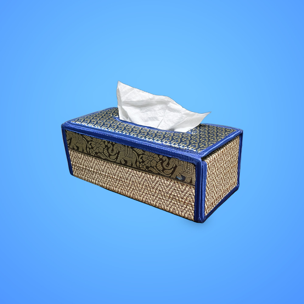 Tissue box cover rectangle fabric from Cambodia