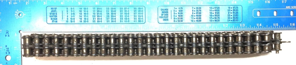 Diamond Chain Co. 4-1/2' Double Roller Chain 40-2 NOS
