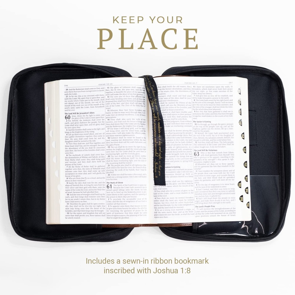 Divinity Boutique, Canvas Bible Case - Black Cover Extra-Large,