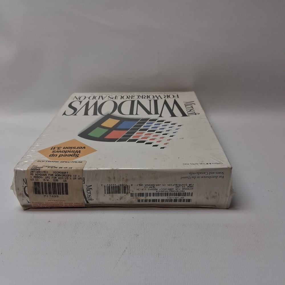 Microsoft Windows for Workgroups Add-on Upgrade for 3.1 Sealed