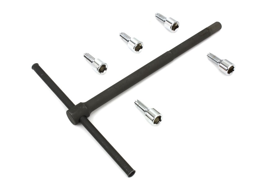 Chrome Wheel Lug Set with Wrench for Harley-Davidson