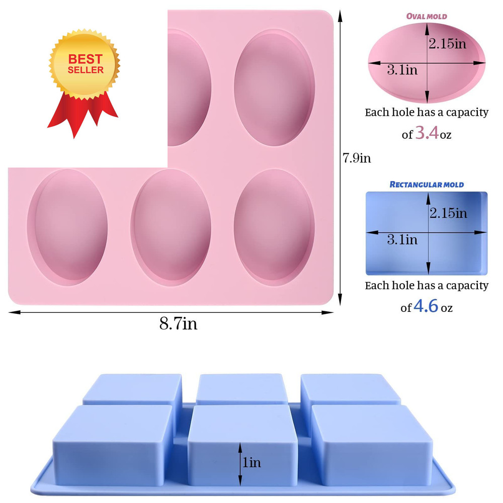 7.9 inches (W) x 8.7 (L) x 1 inch (H), Rectangular+Oval/Pink & Blue