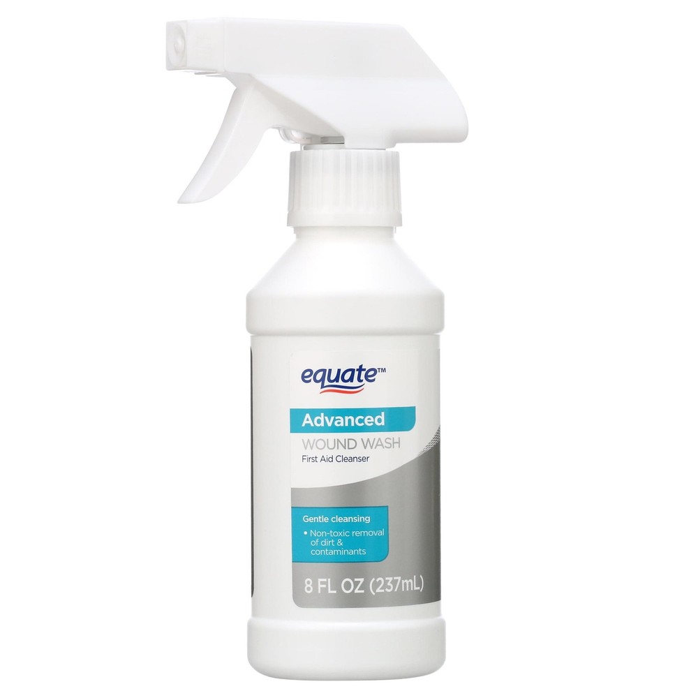 Equate Advanced Wound Wash, First Aid Cleanser, 8oz
