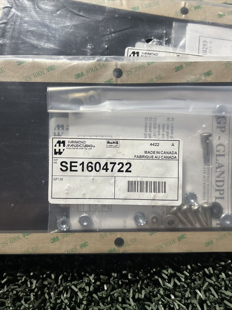 (1) Hammond Manufacturing GP-Glandplate GP136 (#95)
