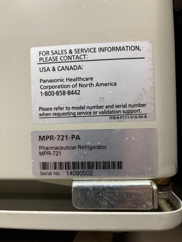 Panasonic MPR-721-PA Pharmaceutical Laboratory Refrigerator