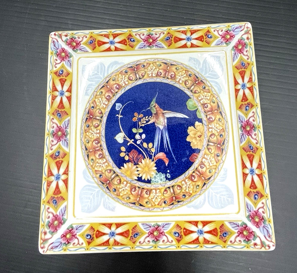 Vintage Spode Java Pattern F 1994 Square Shallow Trinket Dish