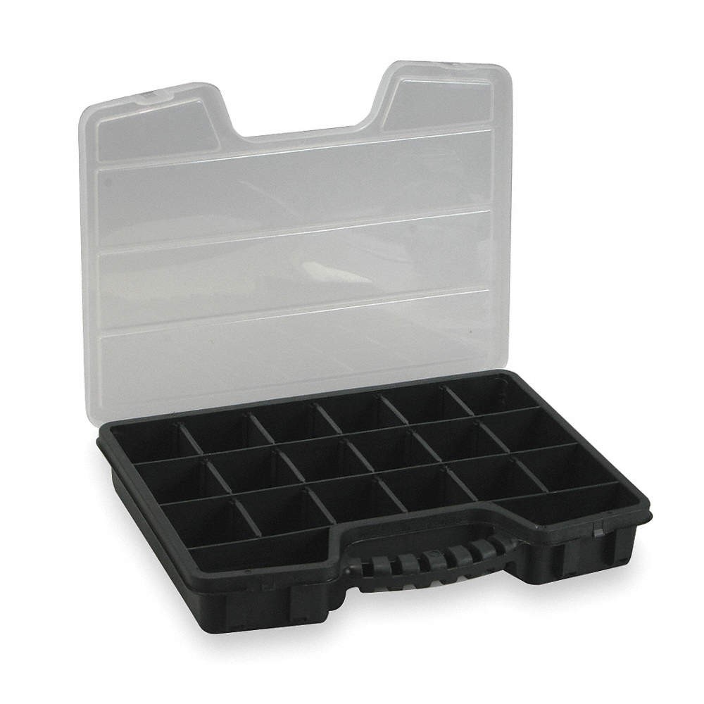 WESTWARD 2HFR7 Adjustable Compartment Box,Blk,2 7/16 in 2HFR7