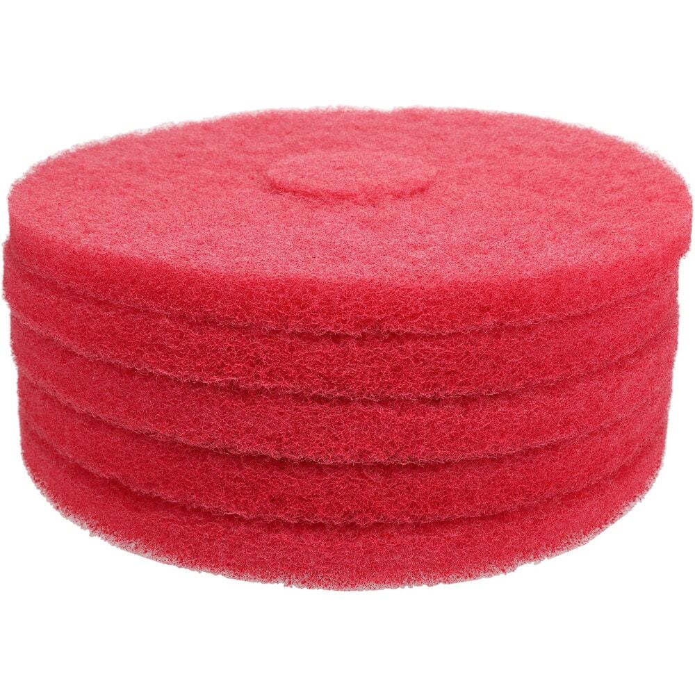 PRO SOURCE High Gloss Floor Machine Buff: 5 Pack, Fine Red Polyester, 15" Diam