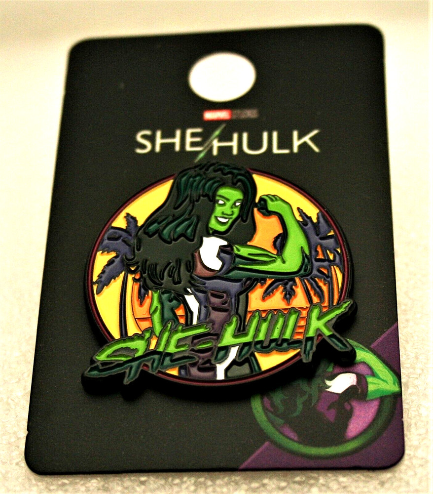 Marvel Studios She Hulk Flexing Muscles Tropical Hat Lapel Pin New MOC