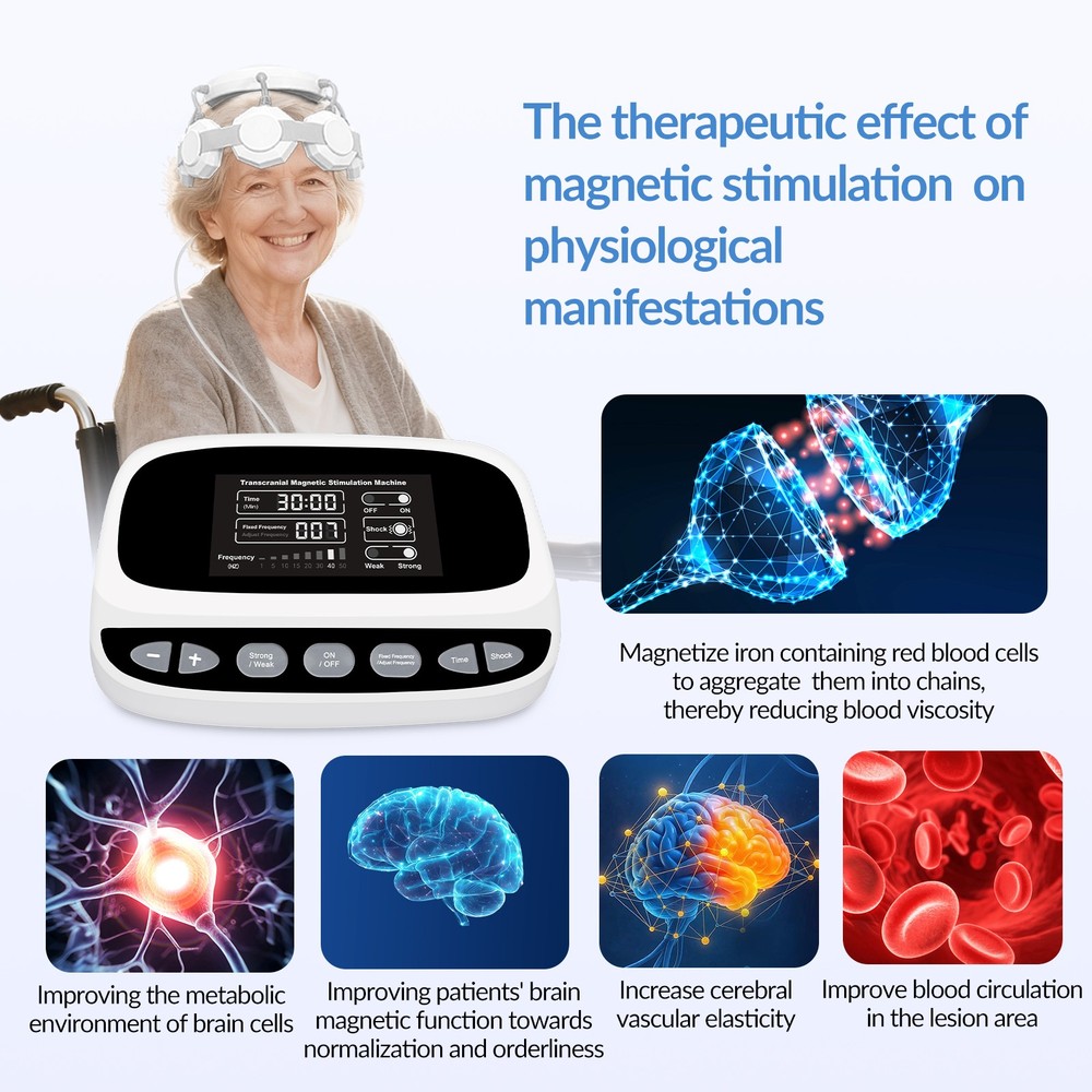 Portable rTMS Therapy Device for Home Use Depression Anxiety Brain Stimulation