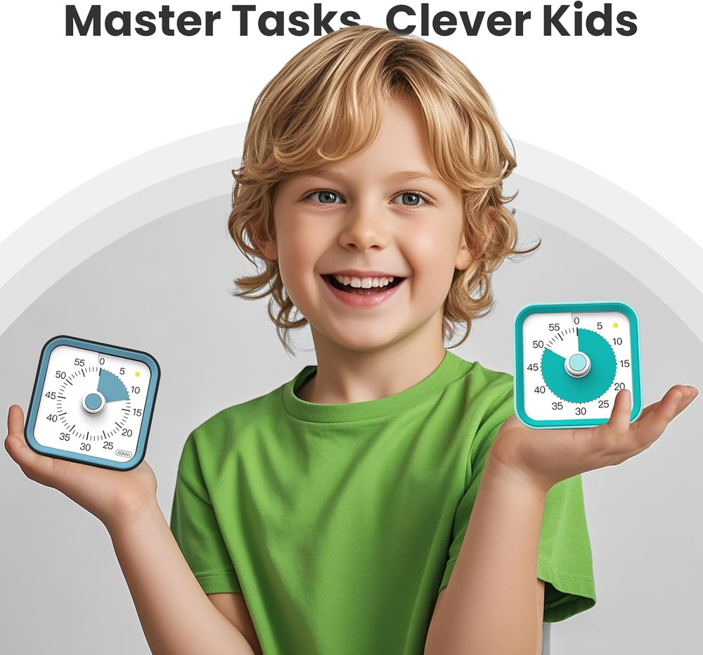 Visual Timer for Kids with Pause Function, 60 Minute Countdown Timer for Kids De