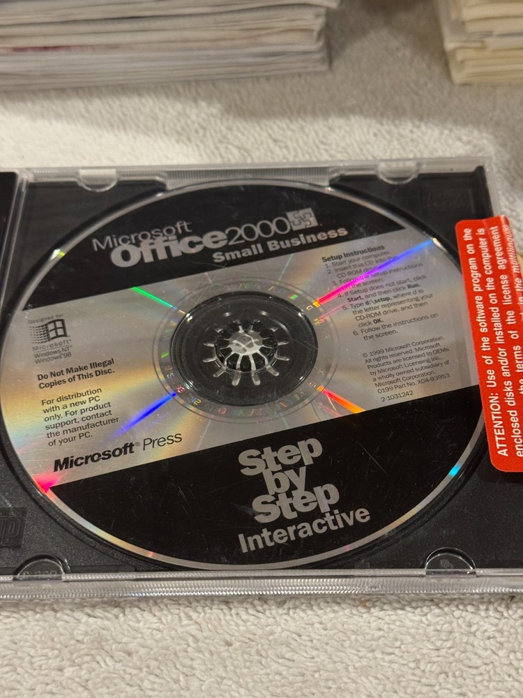 Microsoft Office 2000 Small Business Step by Step Interactive CD-ROM Disc