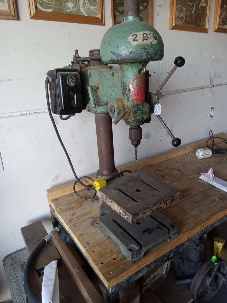 Drill Press, All Cast Iron, No Plastic Or Aluminum Here.