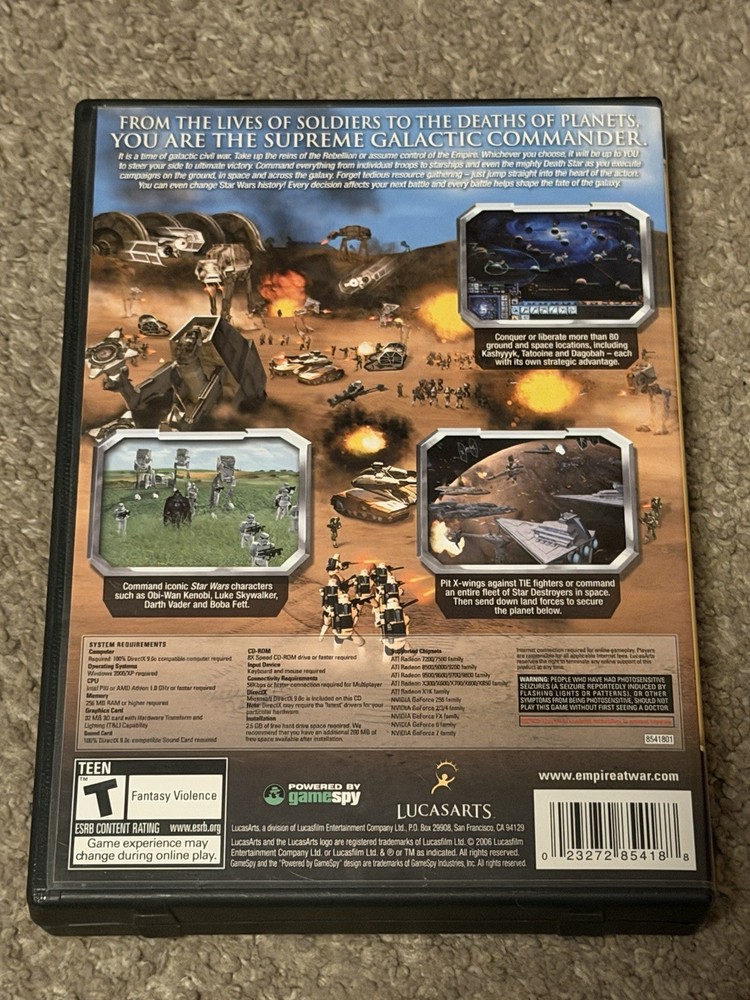 Star Wars - Empire at War PC CD-Rom Game