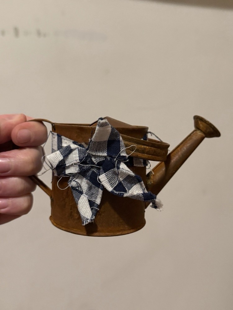 Mini Rusty Watering Can Cute Farm Decor