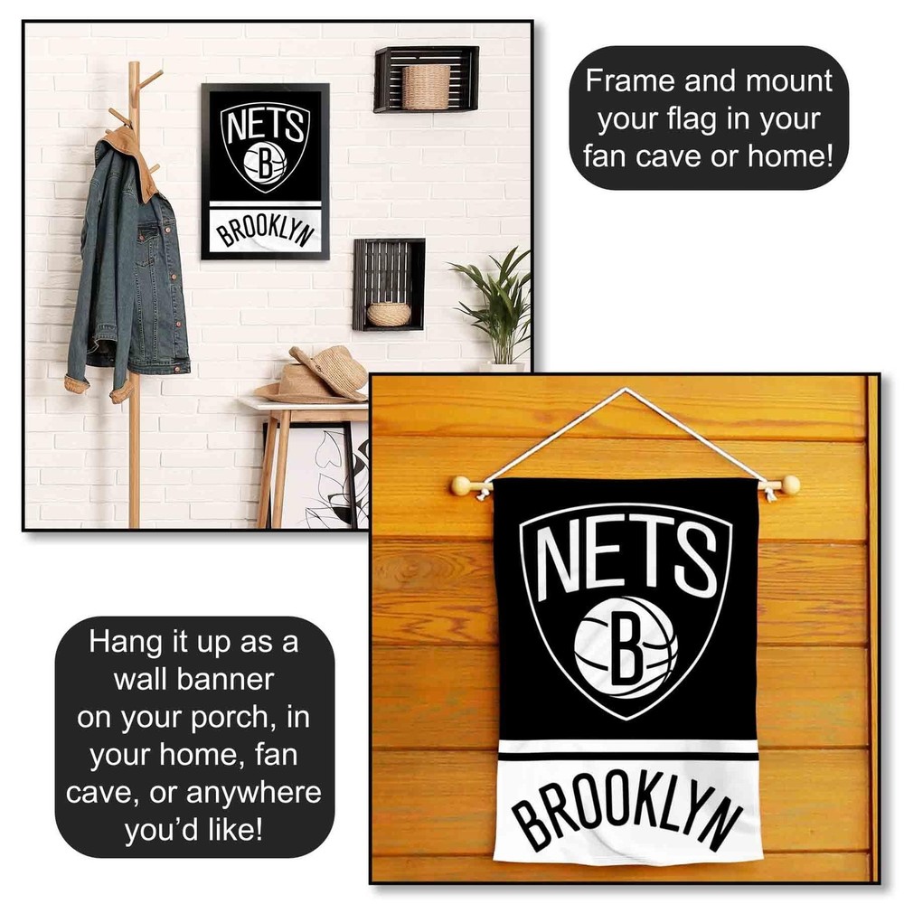 Brooklyn Nets Double Sided Garden Flag