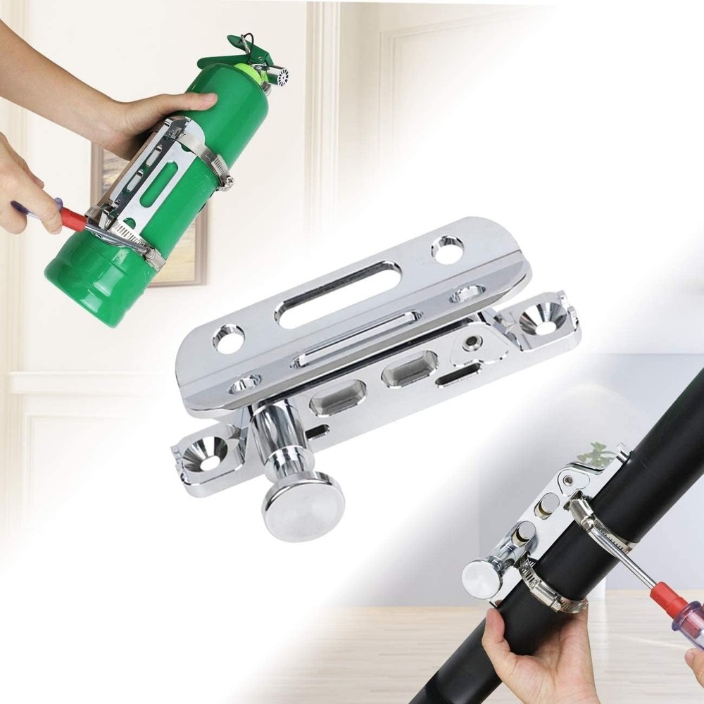 Chrome Quick Release Fire Extinguisher Mount Roll Bar Extinguisher Mounting Brac
