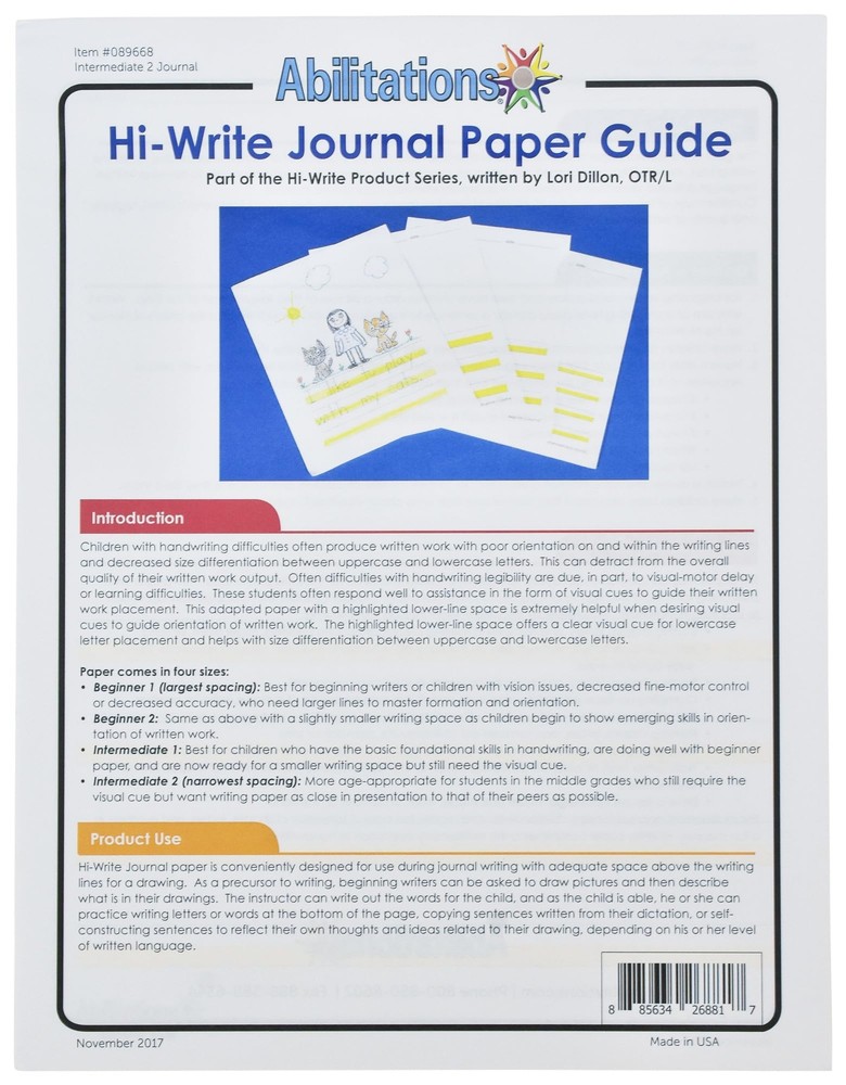 100 Pack Hi-Write Journal Paper Intermediate 2 Integrations Brand