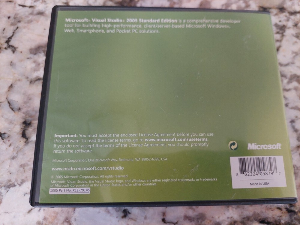 Microsoft Visual Studio 2005 Standard 5 Disc Set - w/ Key
