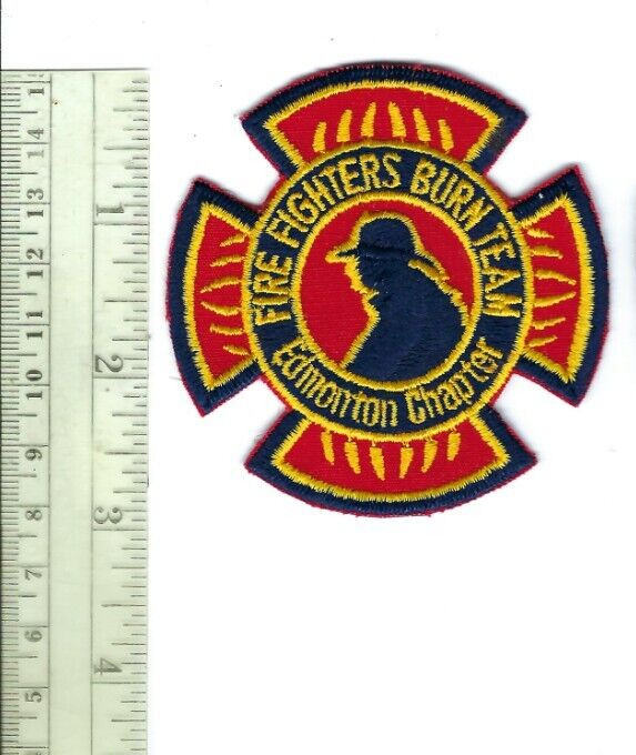 Fire Fighters Burn Team - Edmonton Chapter AB Alberta, CANADA patch - NEW!