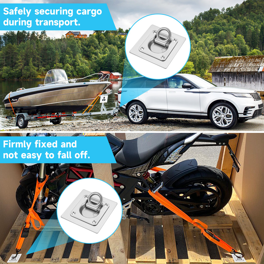 Down Rings for Heavy Tie Pull Ring Tie Load-Bearing 6Pack gently Down Heavy-Duty