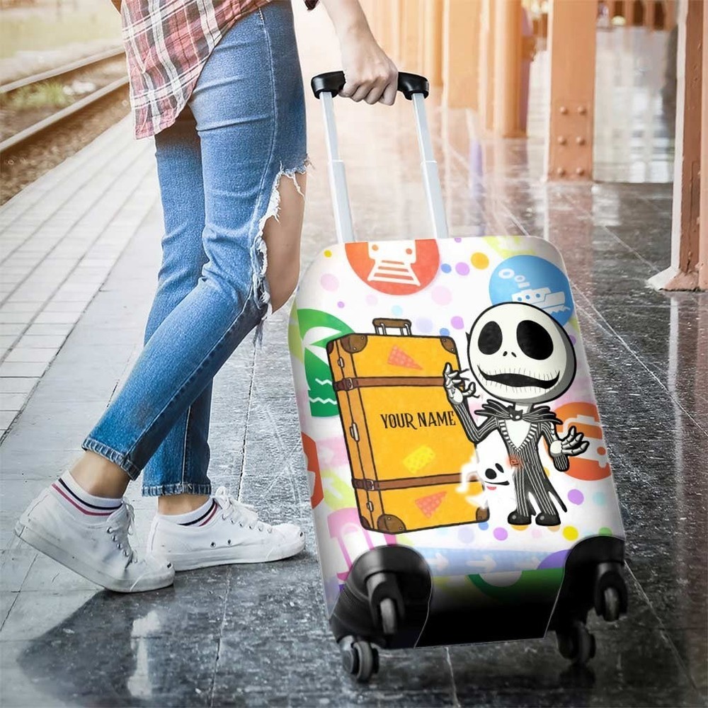 Personalized Jack Skellington Luggage Protector Suitcase Cover Dustproof 18"-30"