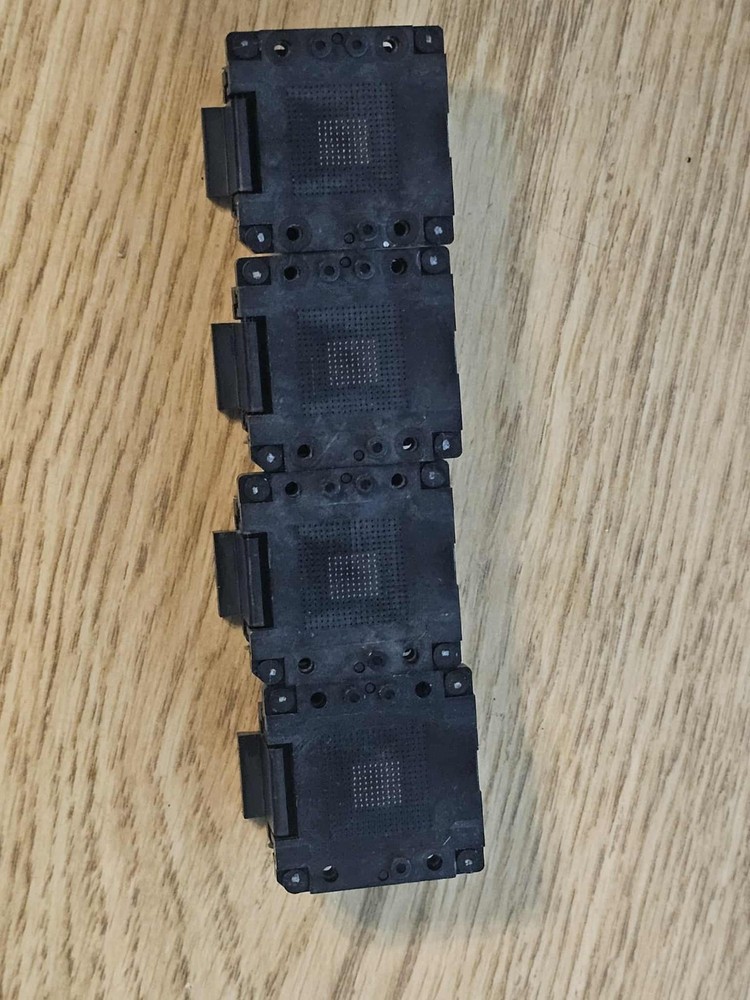 4 PLASTRONICS BGA IC Test Socket QFP CPU Burn-In Adapter Programmer 72BHMA80A01G