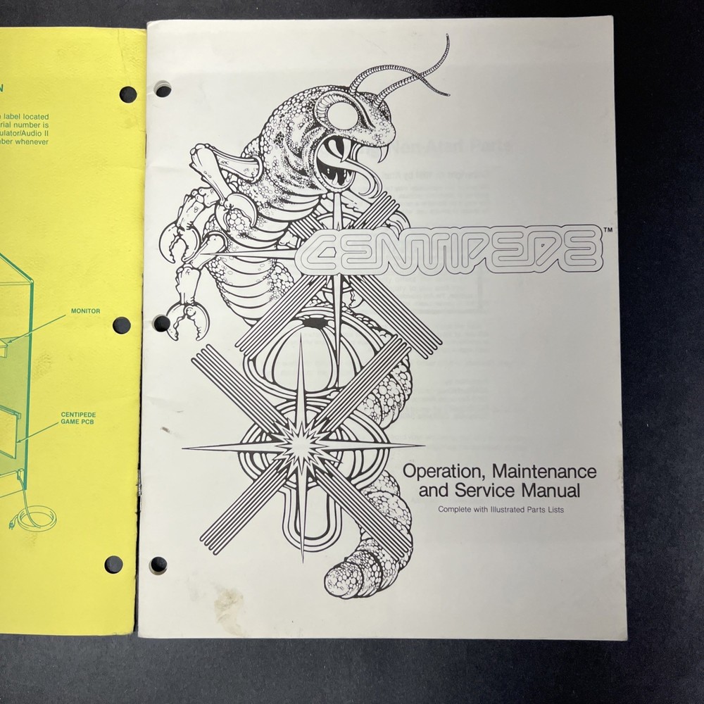 ORIGINAL-ATARI-CENTIPEDE-OPERATION, MAINTENANCE & SERVICE MANUAL