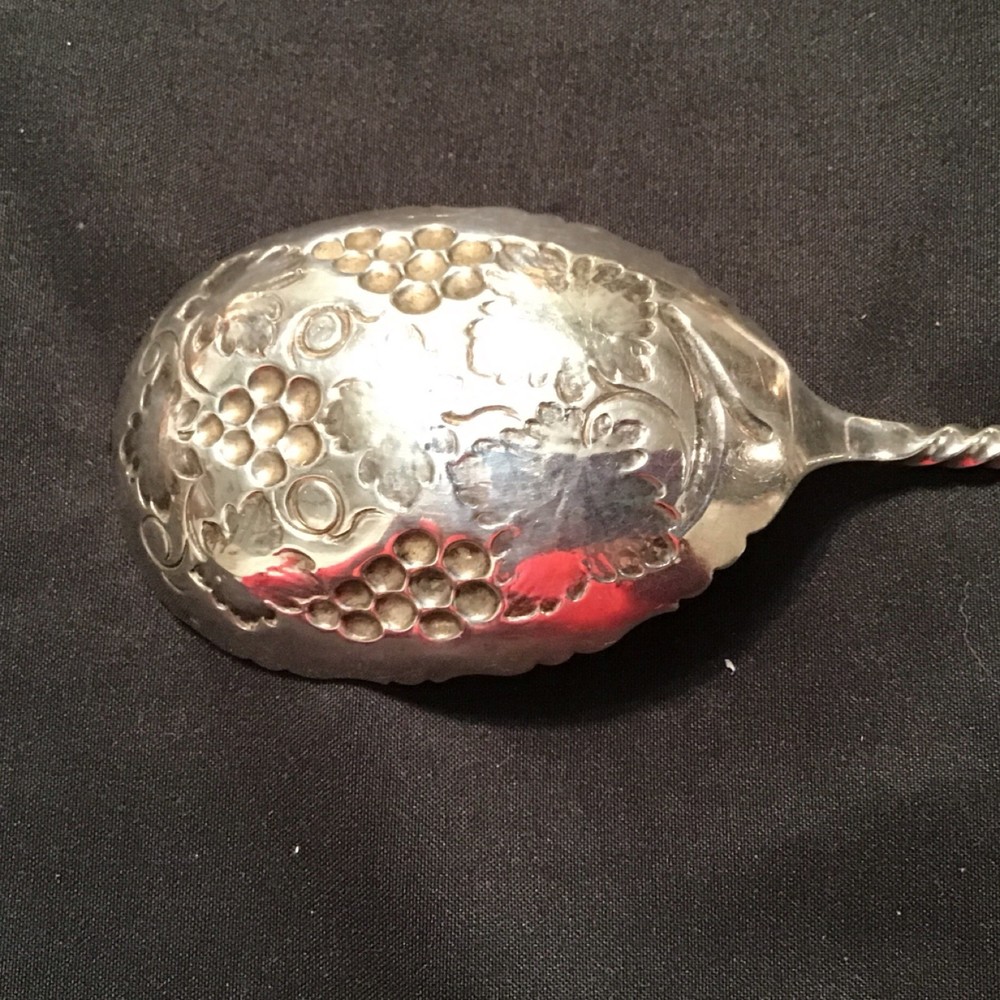 Bailey & Co. Sterling Serving Repousse Grape Spoon