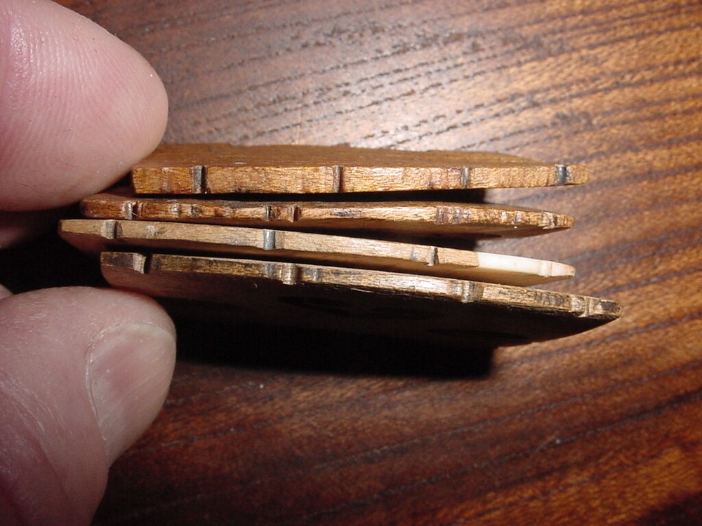 FOUR UNUSUAL VINTAGE VIOLIN BRIDGE S 4/4