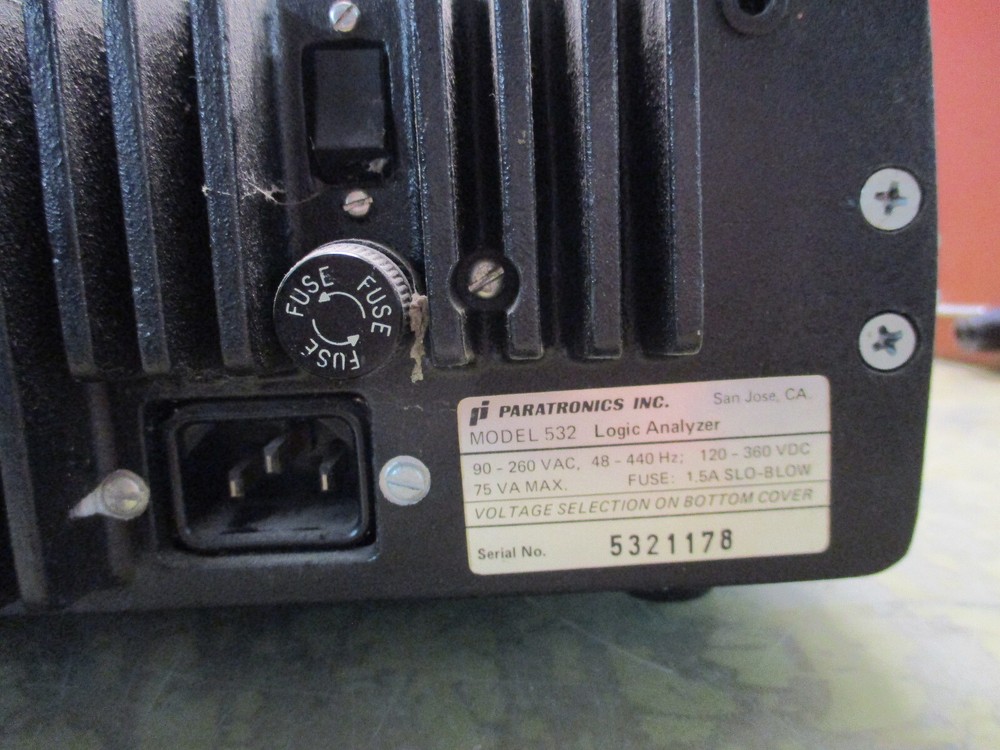 paratronics model 532 logic state analyzer [#2][3*E-18]