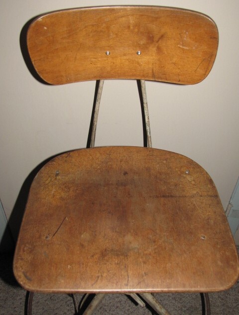 TOLEDO Adjustable Swivel DRAFTING STOOL Industrial ARCHITECT Chair on WHEELS