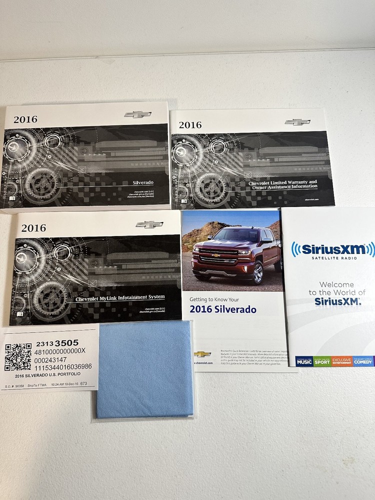 2016 Chevrolet Silverado Owner's Manual Set