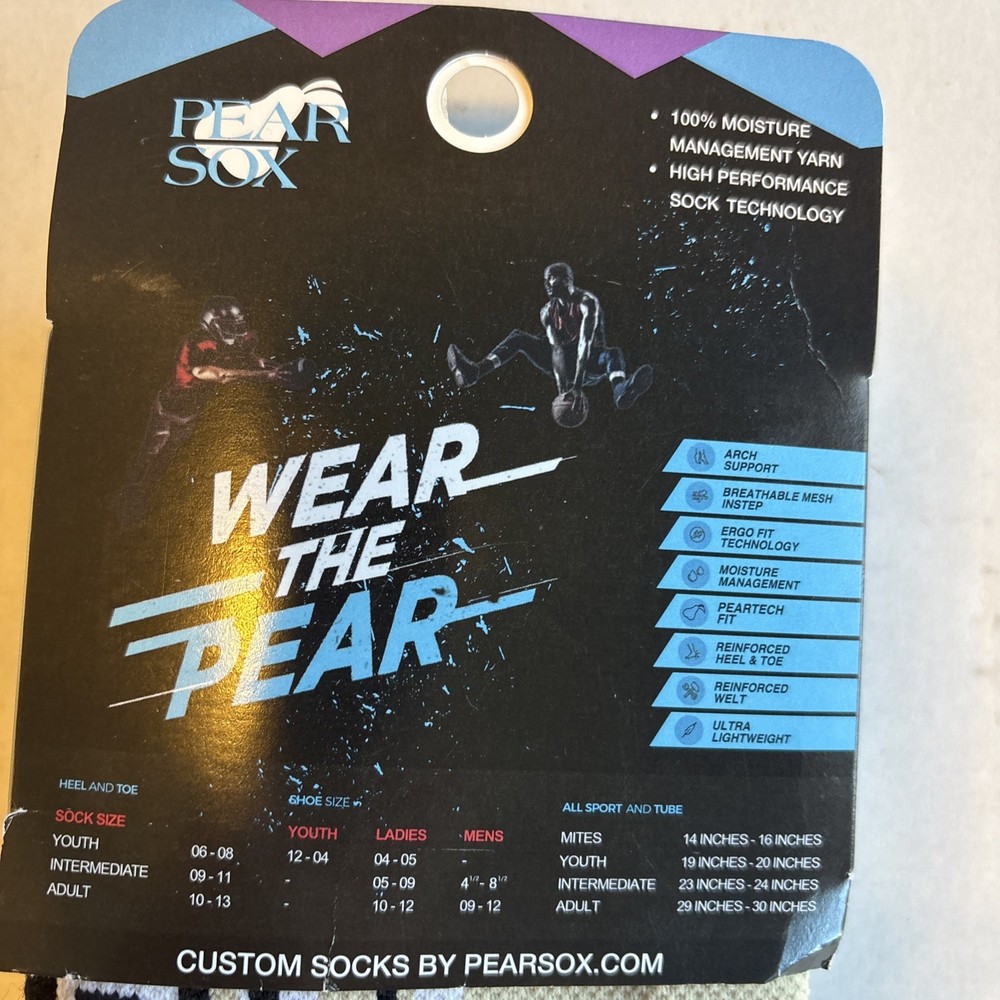 Custom Performance Athletic Socks, Digital Black White Tan Size Intermediate