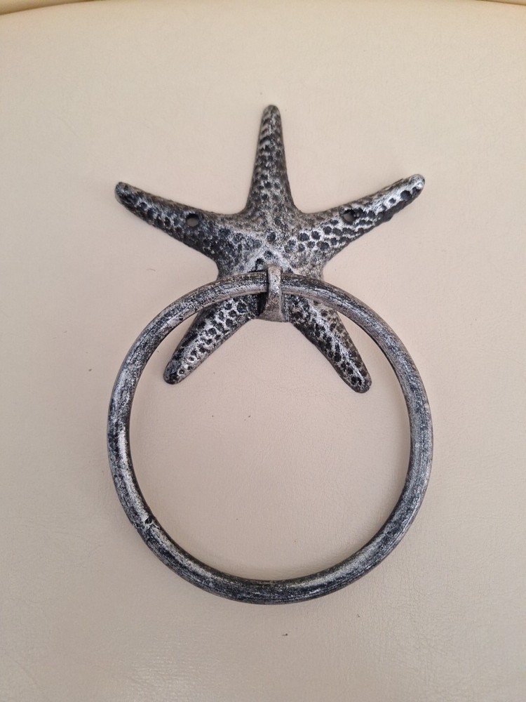 Rustic Starfish Towel Holder Ring