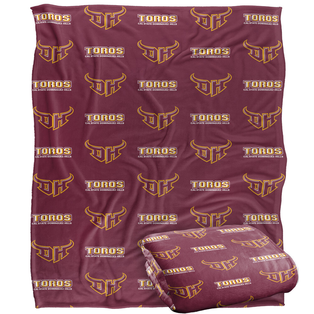 California State University, Dominguez Hills Logo Pattern Silky Touch Blanket