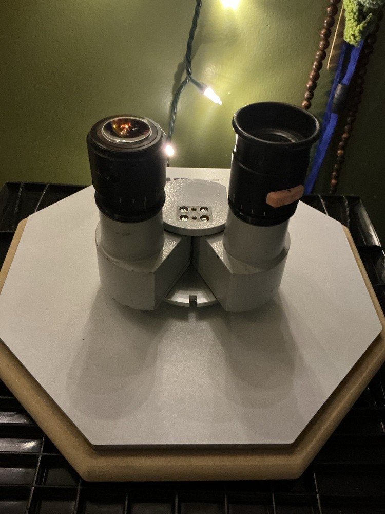 Vintage 12.5x Binocular Microscope Eyepiece Attachment Optical Viewer Lab Tool