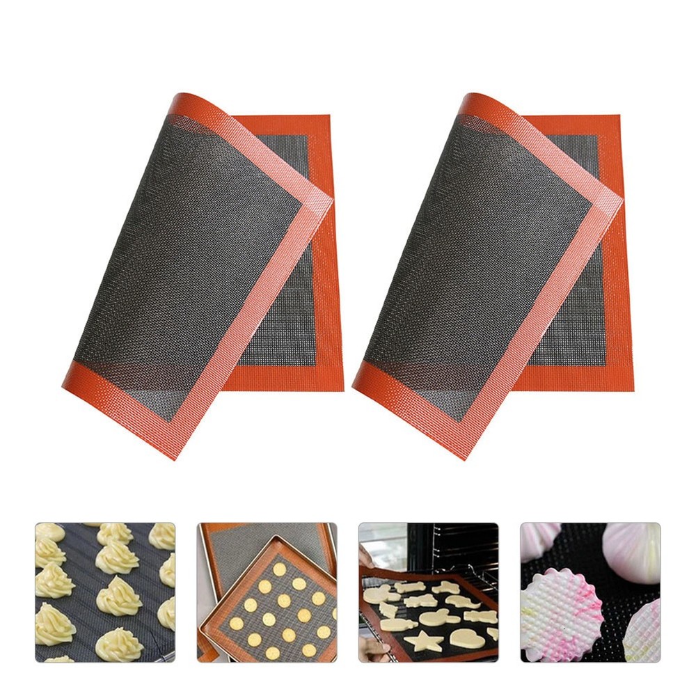 2 Pcs Silicone Baking Sheets for Oven Cookie Kitchen Tools Pastry Mat