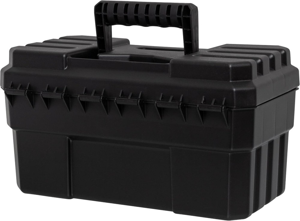 Portable 14" Toolbox for Hobby/Craft Storage, Black