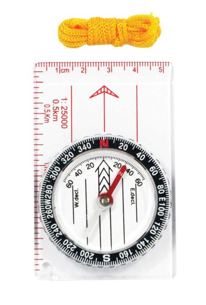 Waypoint Map Compass with Ruler and Lanyard