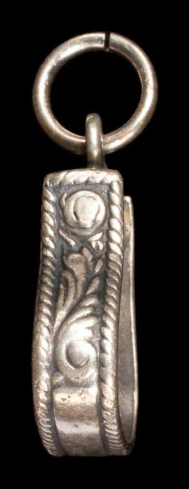 Sterling Silver Saddle Stirrup Moveable Pendant Charm