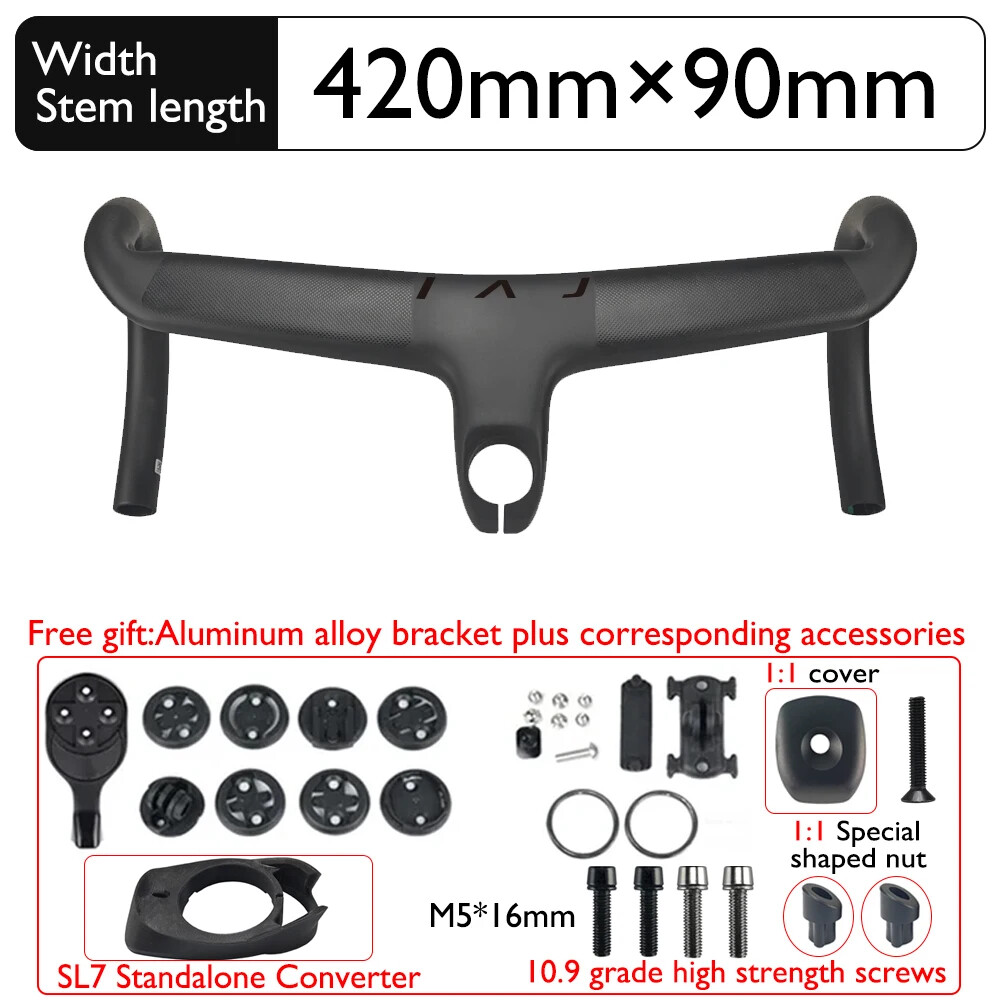 Full Internal Cable Routing Carbon Fiber Road Bicycle Integrated Handlebars
