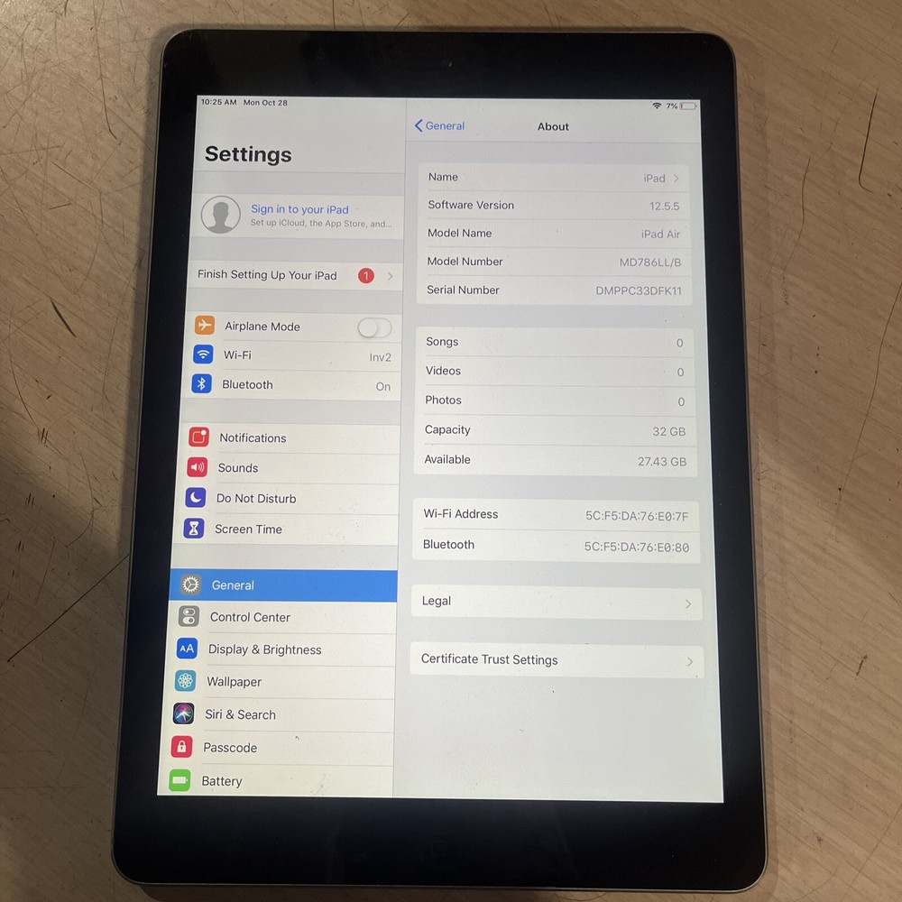 APPLE IPAD AIR MD786LL/D 32GB