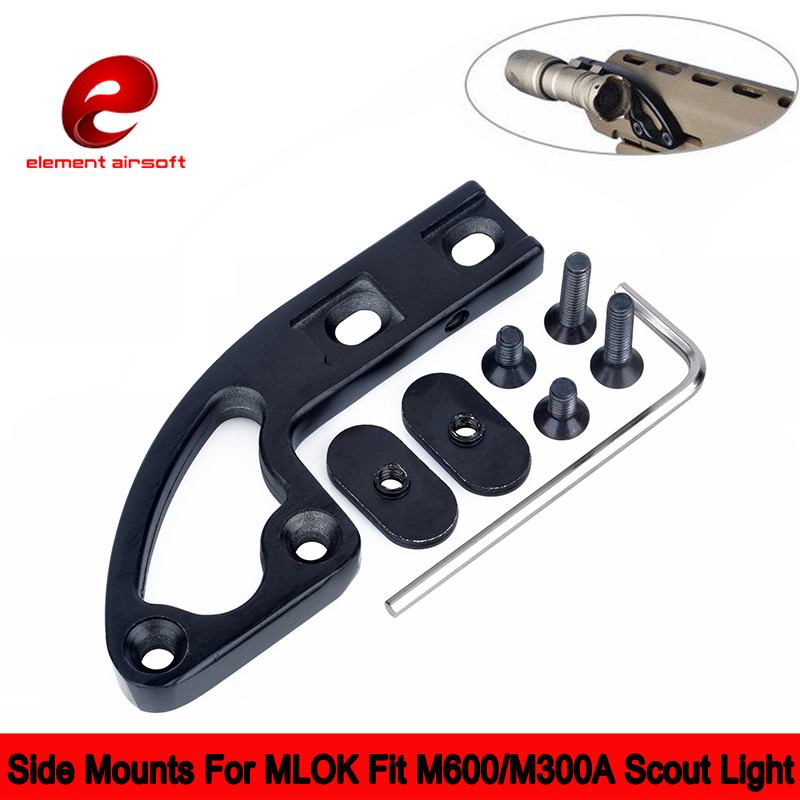 Element Side Flashlight Mounts For MLOK Side Rail Fit M600C/ M300A Flashlight