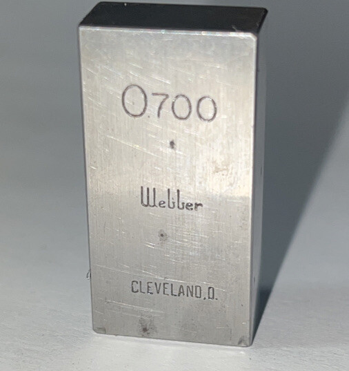 .700 Starrett-Webber Gage Block Used