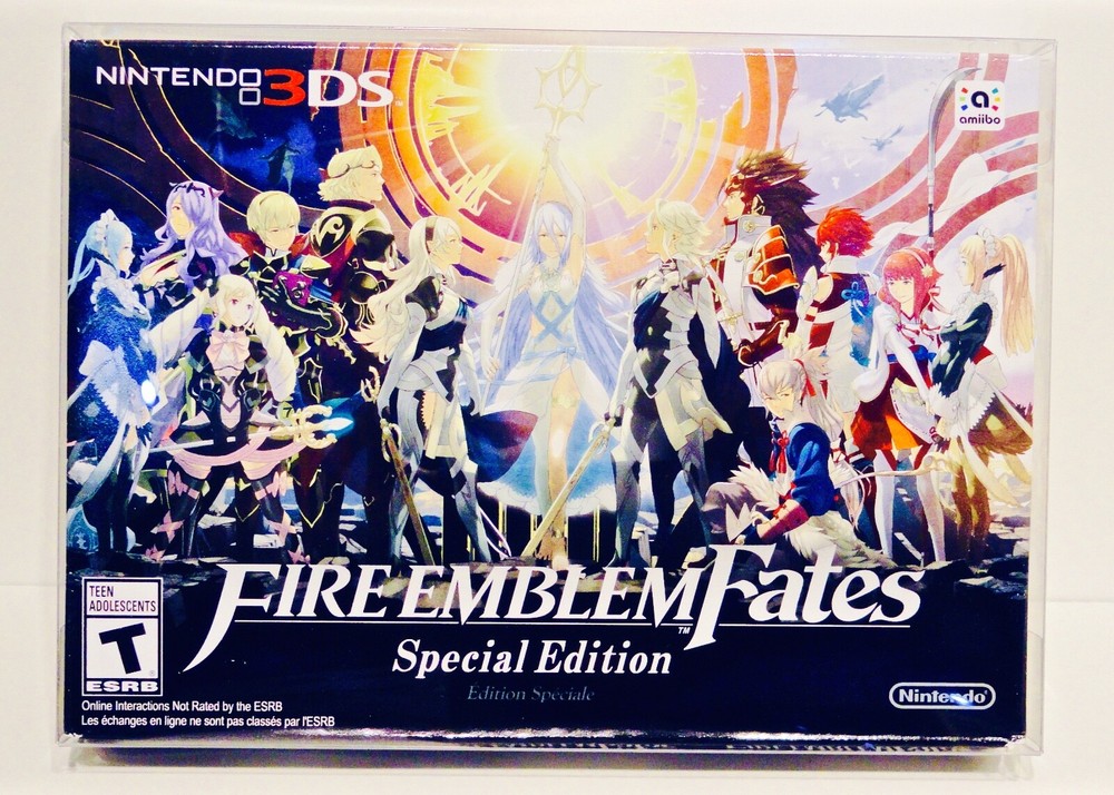 1 Box Protector For FIRE EMBLEM FATES Nintendo 3DS  Plastic Display Case      