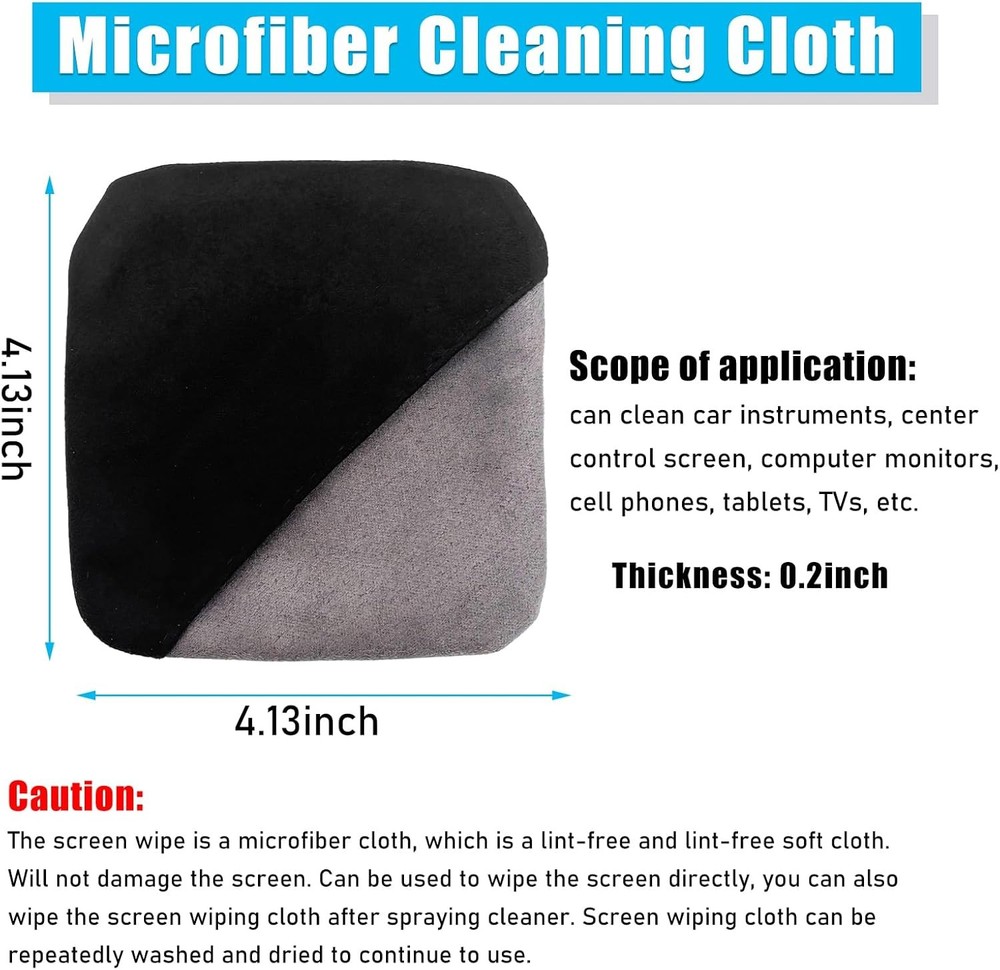 Car Screen Cleaner, Microfiber Auto Screen Cleaning Pad, Foldable Touch Screen