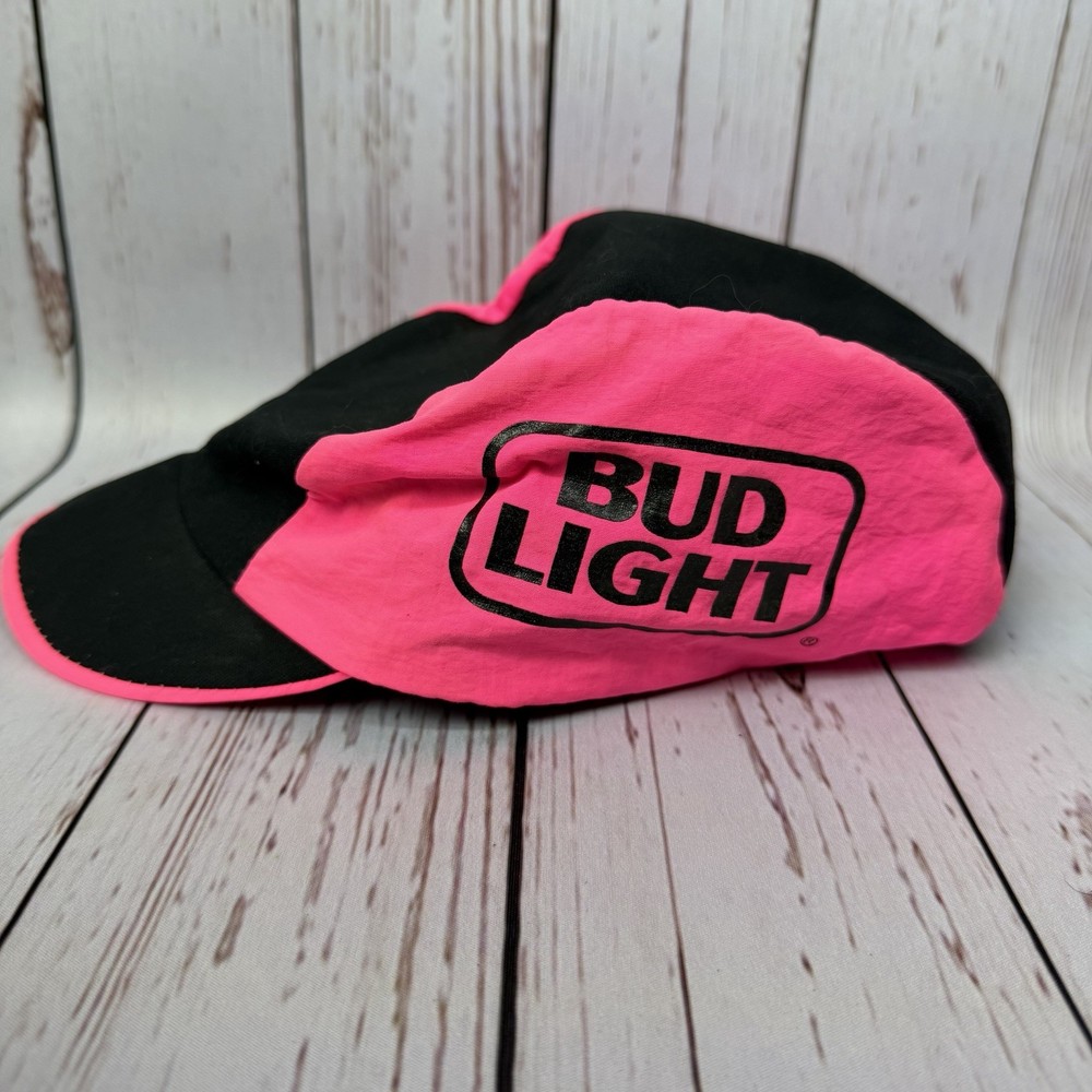Rare Bud Light Cycling Cap Vintage Pink And Black