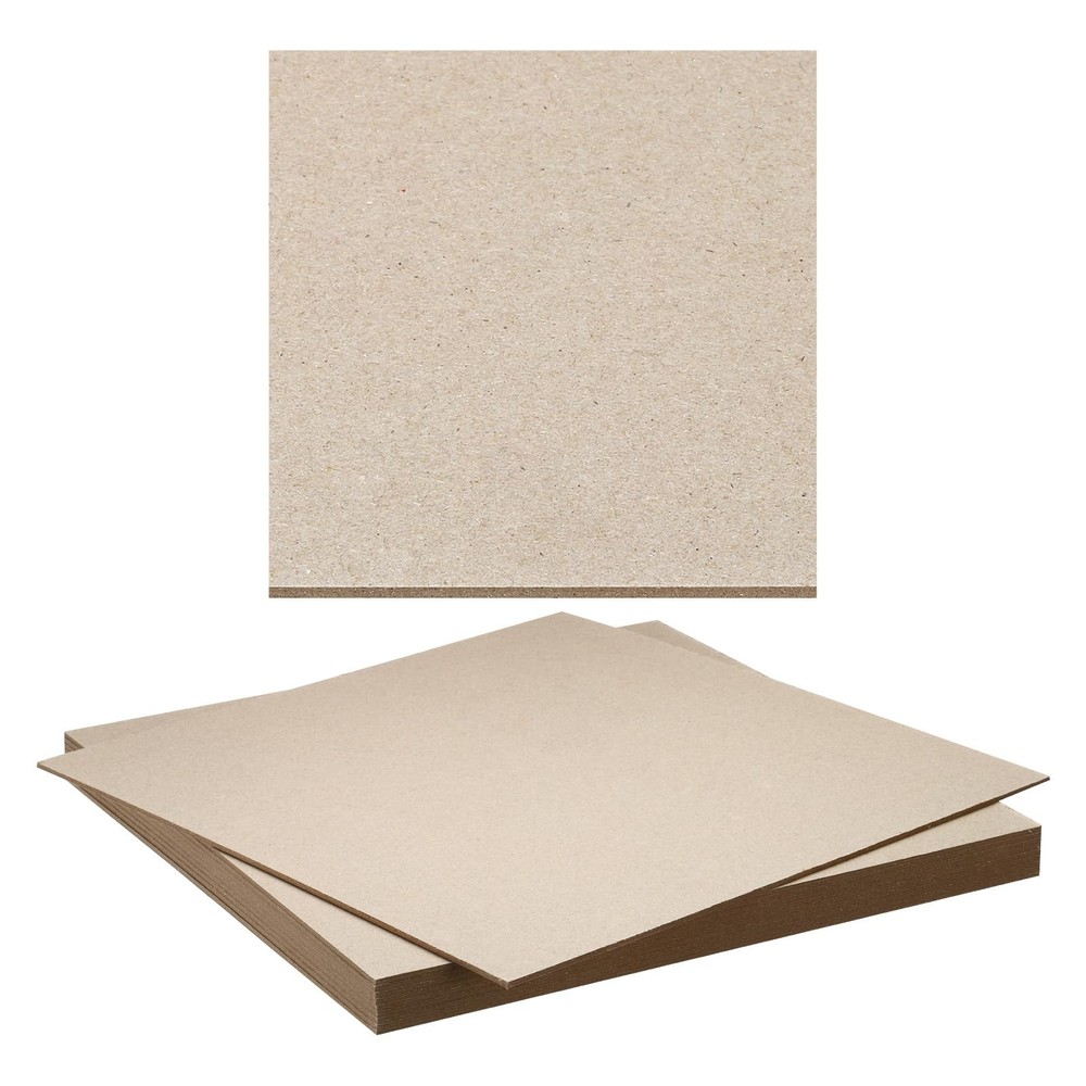 12x12x0.1" Chipboard Sheets, 10Pcs 100PT Thick Book Board Binders Board Sturd...
